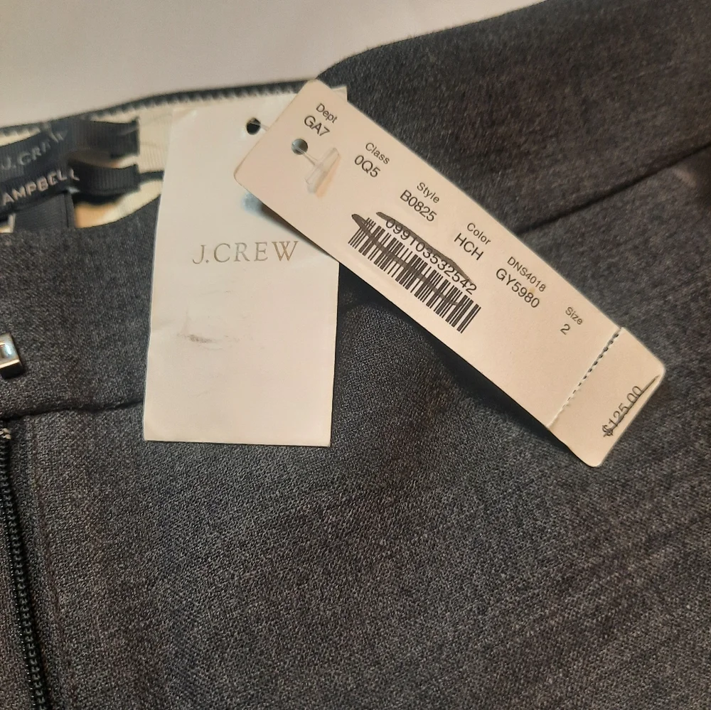 J. Crew | Campbell Tuxedo Dress Pants with Faux Leather Sides Size 2 - Picture 6 of 16